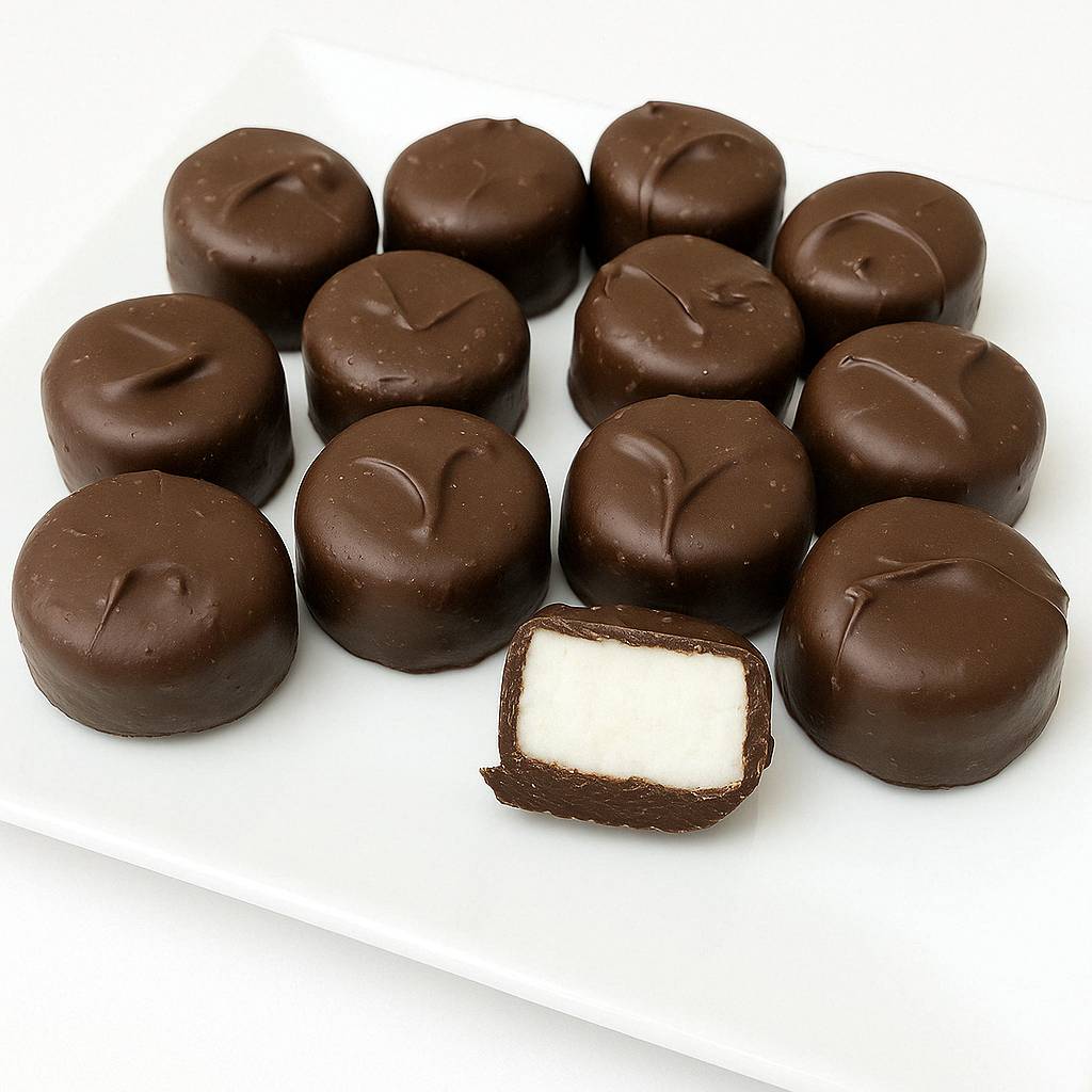 Andy Anand Sugar Free Vanilla Butter Cream Chocolates coated in rich dark chocolate, sugar-free and handmade.