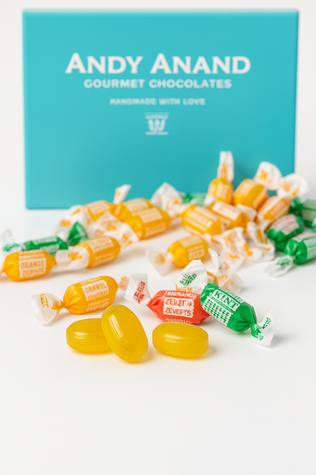 Andy Anand 110 Pc Sugar Free Ginger Candy with great tasting 3 Flavors Orange, Mango & Lemon Made In Italy, Imported Sugar Free Hard Candy - Delicious and Healthy 7 Oz - 2 Pack (Shipped Free)