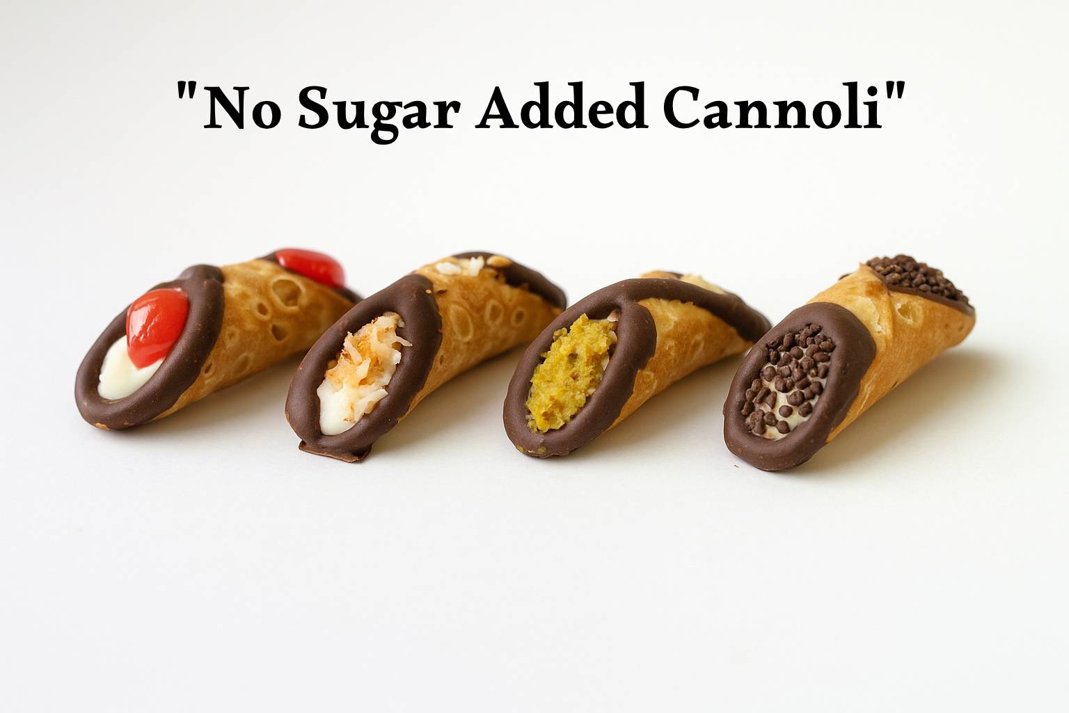 Andy Anand Sugar Free Chocolate Cannoli, 4 Flavors 8 pcs, Flown Fresh From Italy, Sicilian Cannoli: A Traditional Italian Dessert (10.5 Oz)