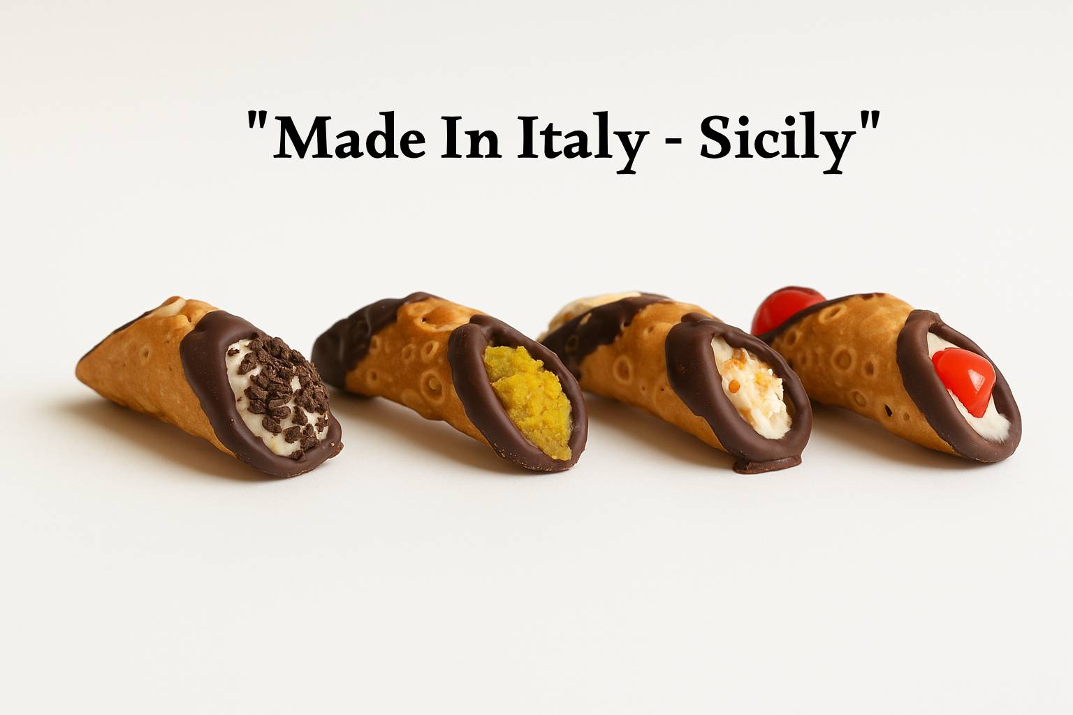 Andy Anand Sugar Free Chocolate Cannoli, 4 Flavors 8 pcs, Flown Fresh From Italy, Sicilian Cannoli: A Traditional Italian Dessert (10.5 Oz)