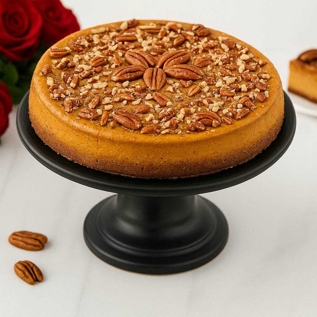 Sugar Free Pumpkin Pecan Cheesecake from Andy Anand chocolate