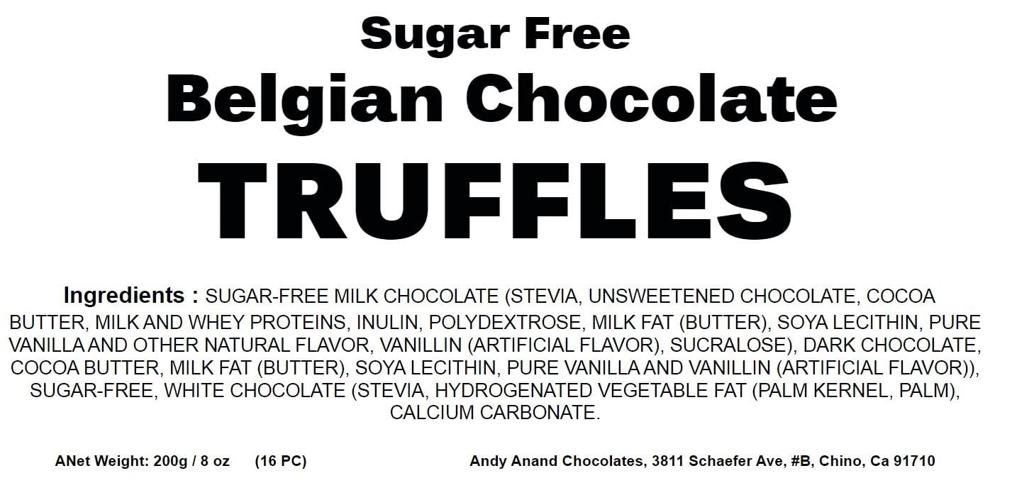 Sugar Free Belgian Chocolate Truffles