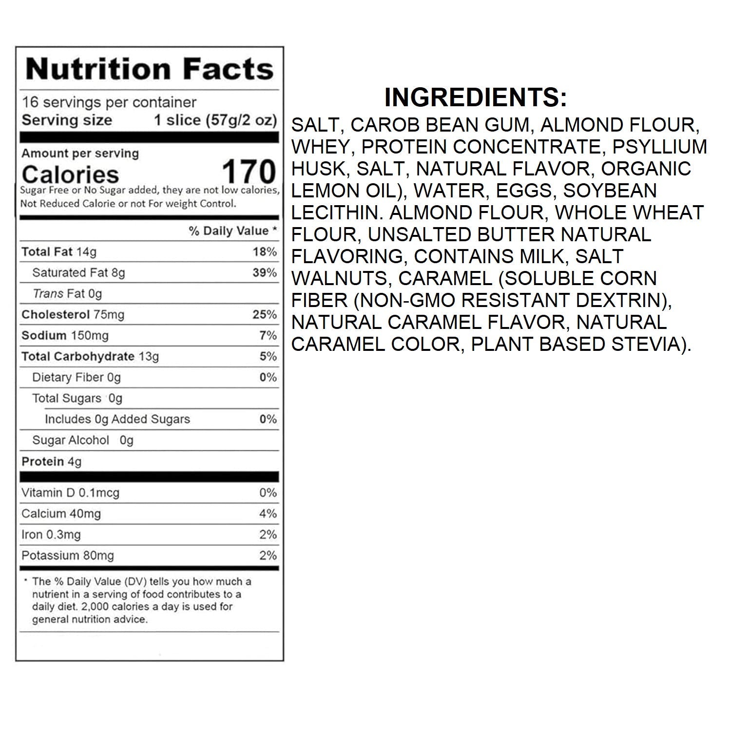 Sugar Free Caramel Walnut Cake