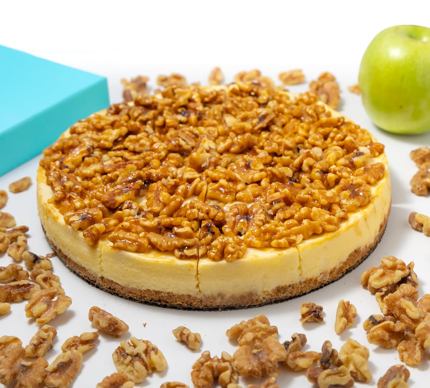 Andyanand Food & Beverages > Desserts & Sweets > Cakes > Sugar-Free Cheesecakes Andy Anand Sugar-Free Caramel Apple Cheesecake, 9-Inch, 2.8 lb – Cinnamon Apple, Keto & Diabetic-Friendly, California Cream Cheese Gift Sugar-Free Caramel Apple Cheesecake | Ships Nationwide