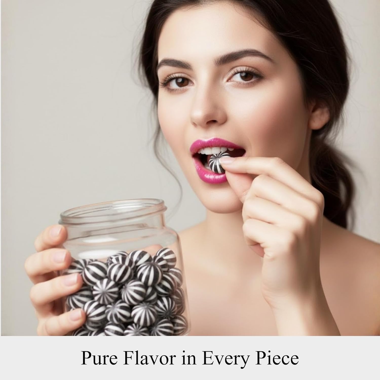 Old fashioned Sugar free black bulls eyes hard candy