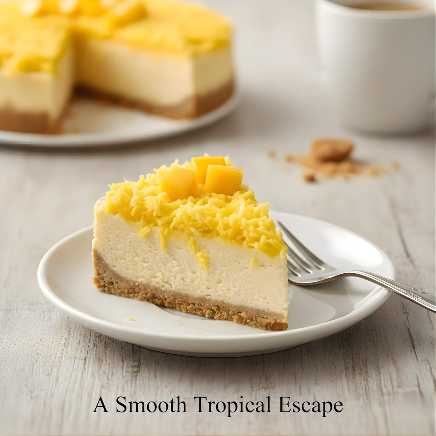 Andyanand Food & Beverages > Desserts & Sweets > Cakes > Sugar-Free Cheesecakes Andy Anand Sugar-Free Coconut Mango Cheesecake, 9-Inch, 2.6 lb – Tropical Flavors, Keto & Diabetic-Friendly, California Cream Cheese Gift Sugar-Free Coconut Mango Cheesecake | Ships Nationwide