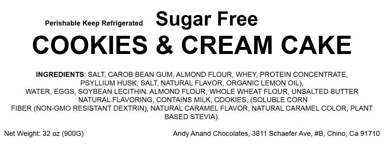 Sugar Free Cookies & Cream Cake birthday, wedding cake delivery
