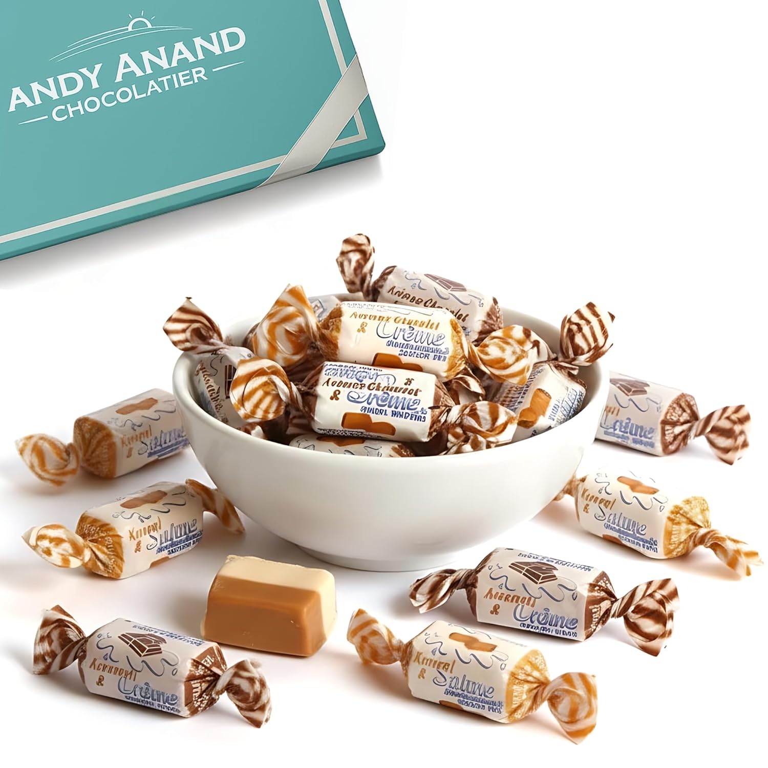 Andy Anand Sugar Free Creamy Taffy Toffee – Caramel, Chocolate & Coffee Trio, Gluten Free, No Preservatives, 33 Pc 7 Oz