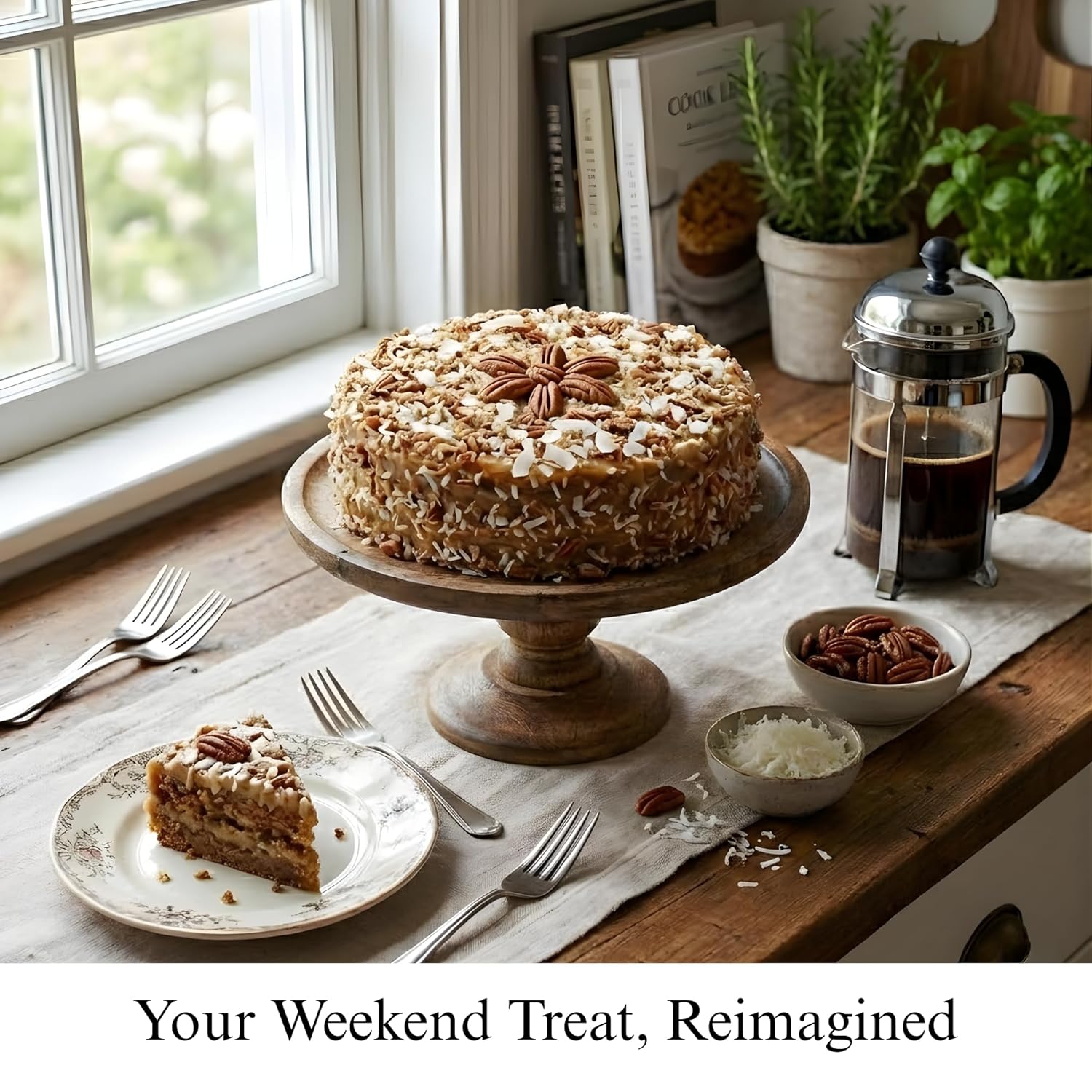 Low sugar Sugar Free German Chocolate Cake