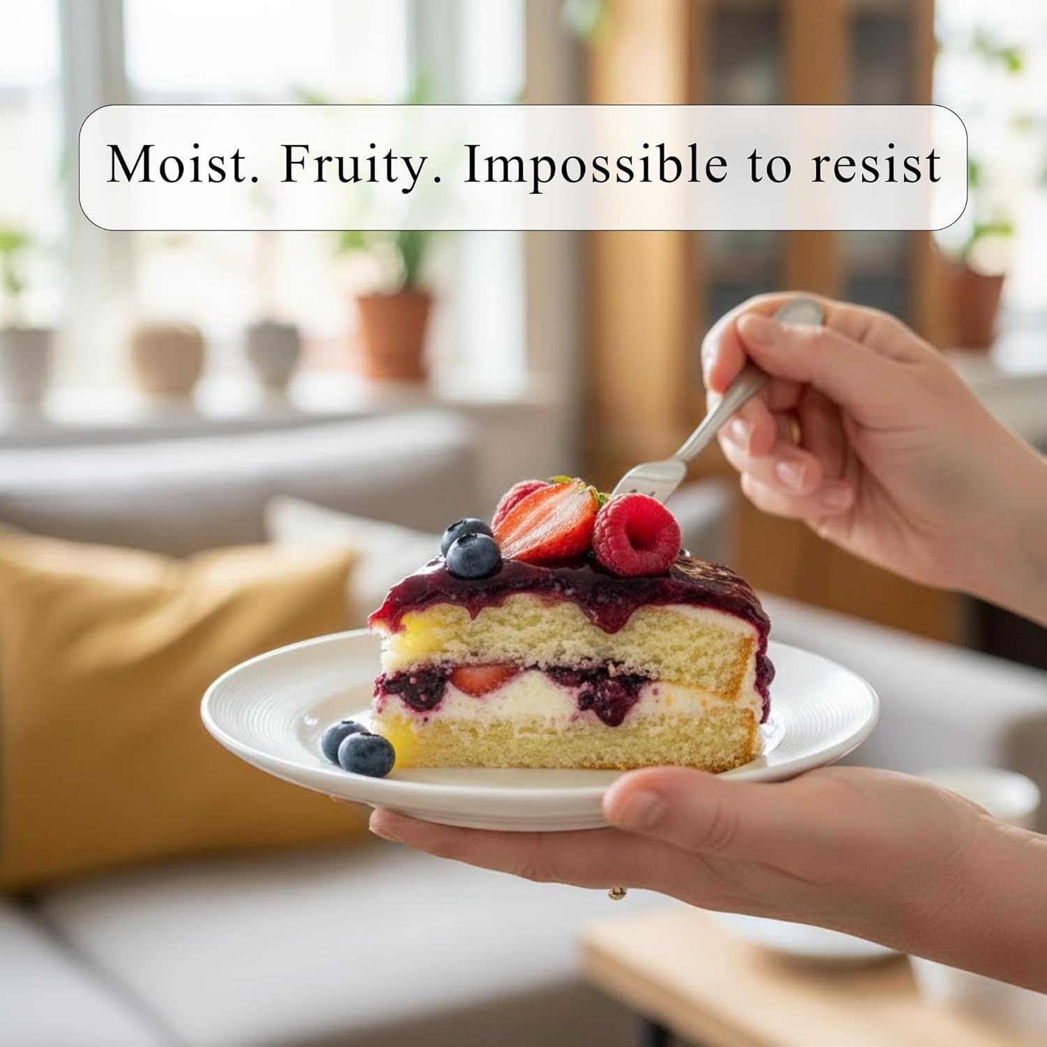 Sugar Free wildberry cake healthy dessert