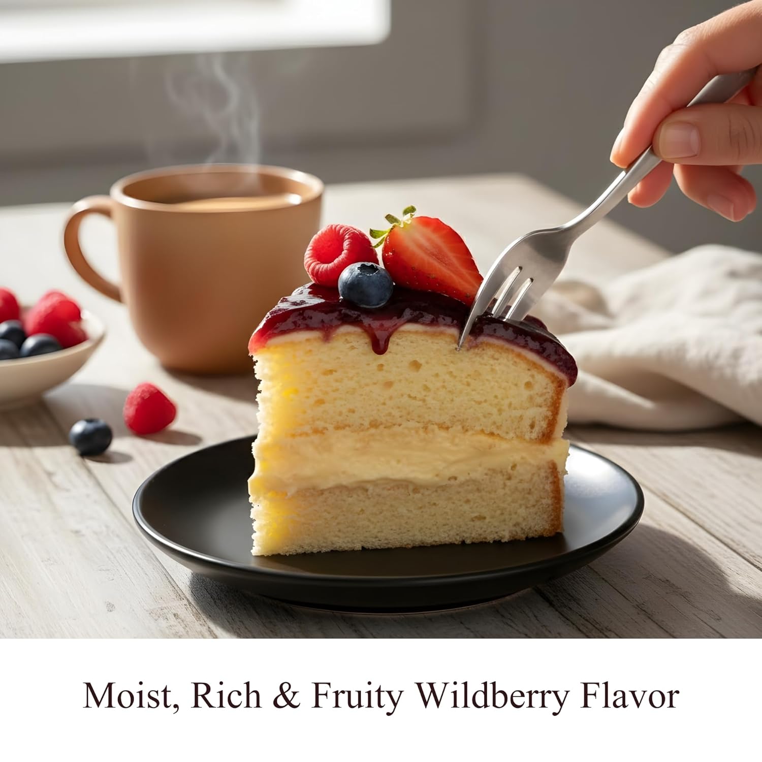 Sugar Free wildberry cake piece