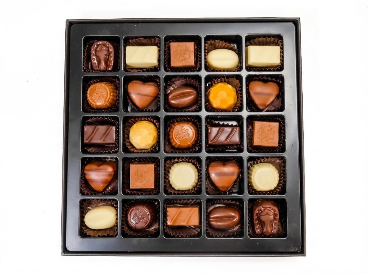 Andyanand Food & Beverages > Desserts & Sweets > Chocolate > Sugar Free Andy Anand Sugar-Free Belgian Chocolate Truffles, 24 pc, 60% Cacao – Espresso, Hazelnut, Strawberry, Coconut, Cherry & Orange, Keto Gift Sugar-Free Belgian Truffles 24 pc | 6 Flavors, Nationwide