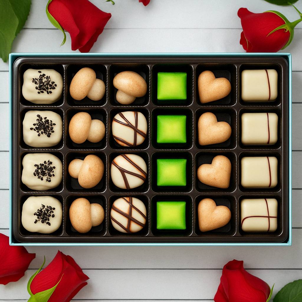 Andy Anand Luxury Belgian White Chocolate Truffles with Delectable Ganache - 24 Pcs, Chocolate Truffles for Office Parties - Perfect for Any Occasion