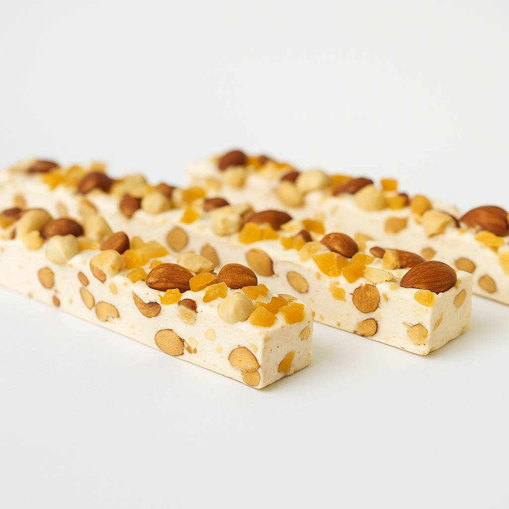 Orange Peel Nougat Andy Anand Nougat Candy with Soft Orange Peel, Roasted Almonds & Wildflower Honey – 7 Oz Box