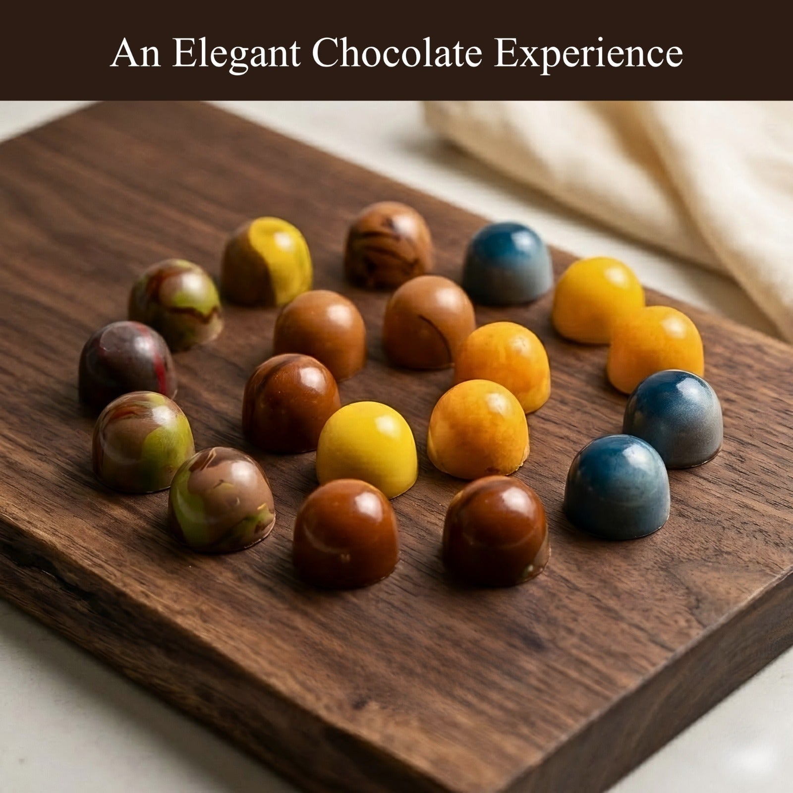Andyanand Food & Beverages > Desserts & Sweets > Chocolate Andy Anand Monet Chocolate Bonbons Gift Box, 25 pc, 6.52 oz – Gluten-Free Belgian Truffles & Pralines, Birthday & Holiday Gift Collection Belgian Chocolate Bonbons 25 pc | Gluten-Free, Nationwide