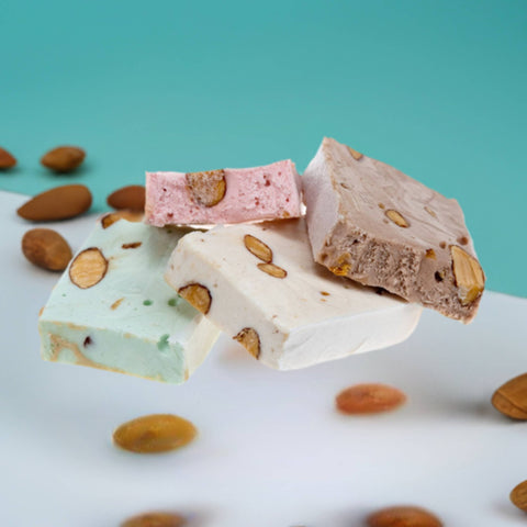 Andy Anand 14 bite-sized Roasted Almond Soft Nougat Brittle - 7 Oz - Andyanand