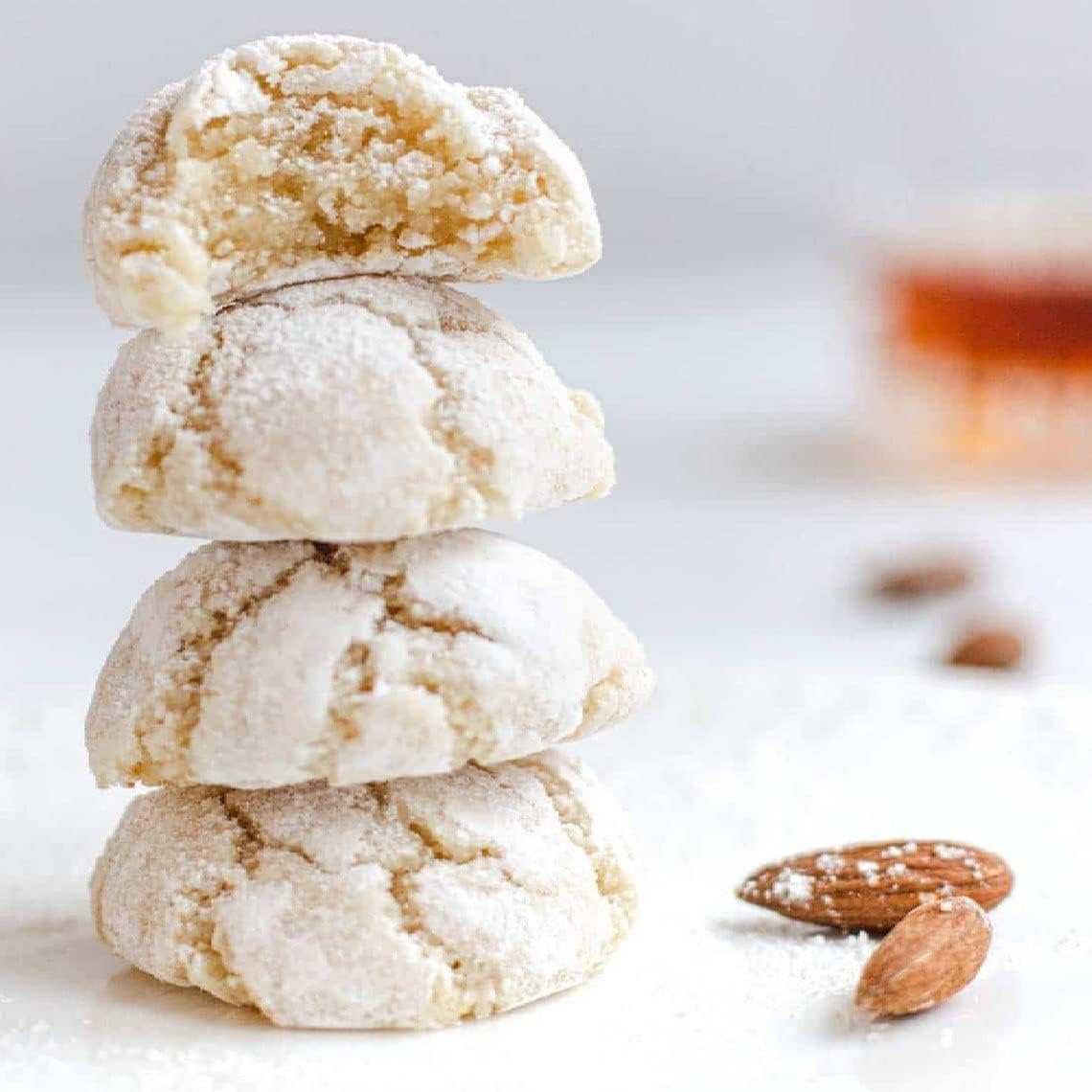 amaretti biscuits Delectable Italian almond cookies in a variety of flavors, including classic, peach, blueberry, and hazelnut chocolate. Handcrafted in Italy and individually wrapped, these soft and crunchy treats make a wonderful gift. Andy Anand Chocolates, All Products, Products, Italian Delicacies imported from Italy, Fresh Cookies.