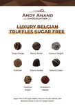 Andy Anand 24 pcs Sugar Free Luxury Belgian Chocolate Truffles Espresso, Hazelnut, Strawberry, Coconut - Andyanand