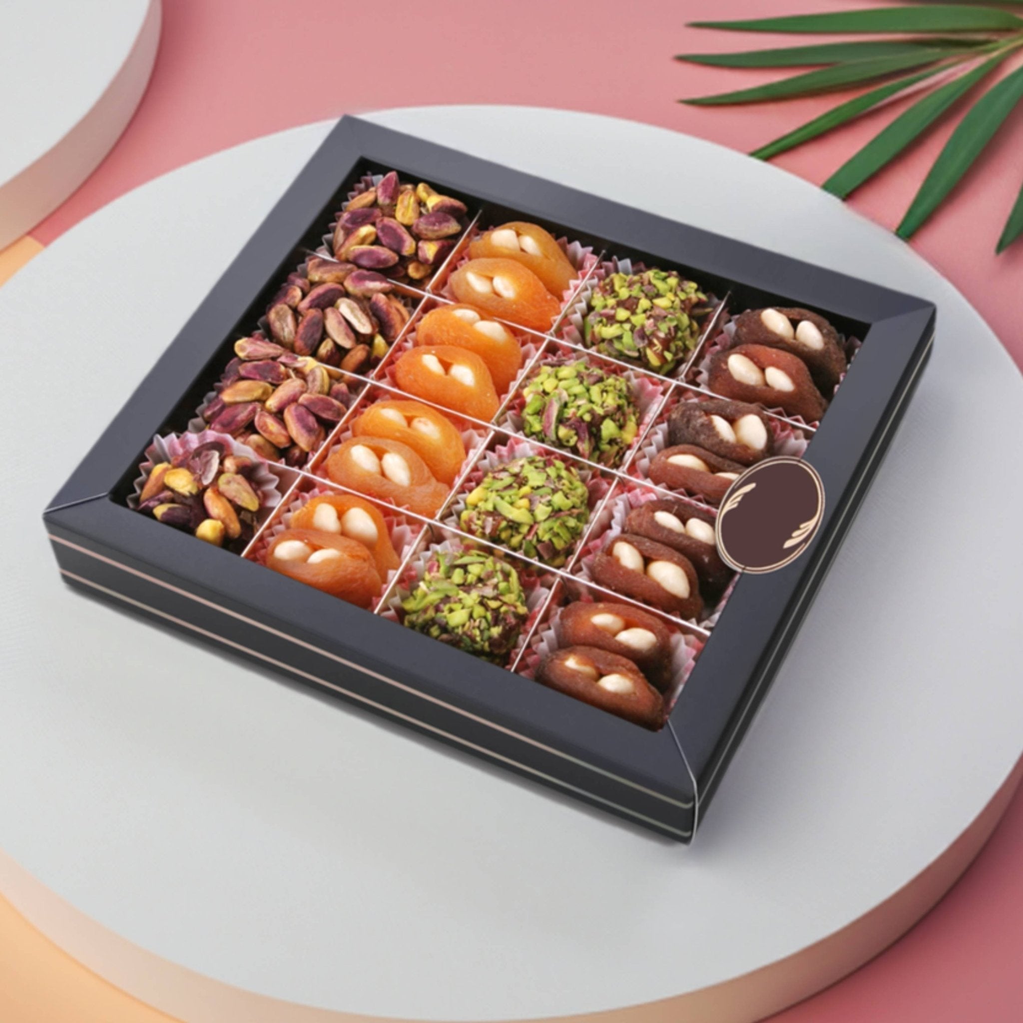 Chocolate truffles by Andy Anand with natural dates, 24 pcs, sugar-free, elegantly presented and packed in a gift box.