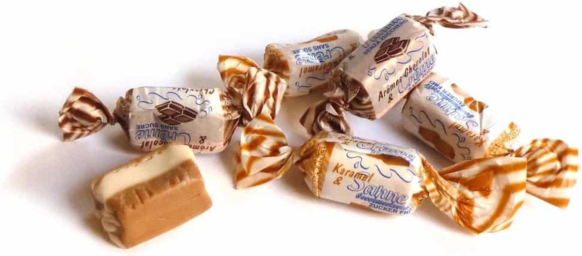 Sugar Free Cream Toffees trio - caramel, chocolate, and coffee flavors in a chewy, nostalgic treat from Andy Anand Chocolates. All Products,Products,Sugar Free English Toffee
