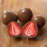 Andy Anand 48 pcs Belgian Milk Chocolate Covered Freeze Dried Strawberries, Irresistible Chocolate Bliss - Andyanand