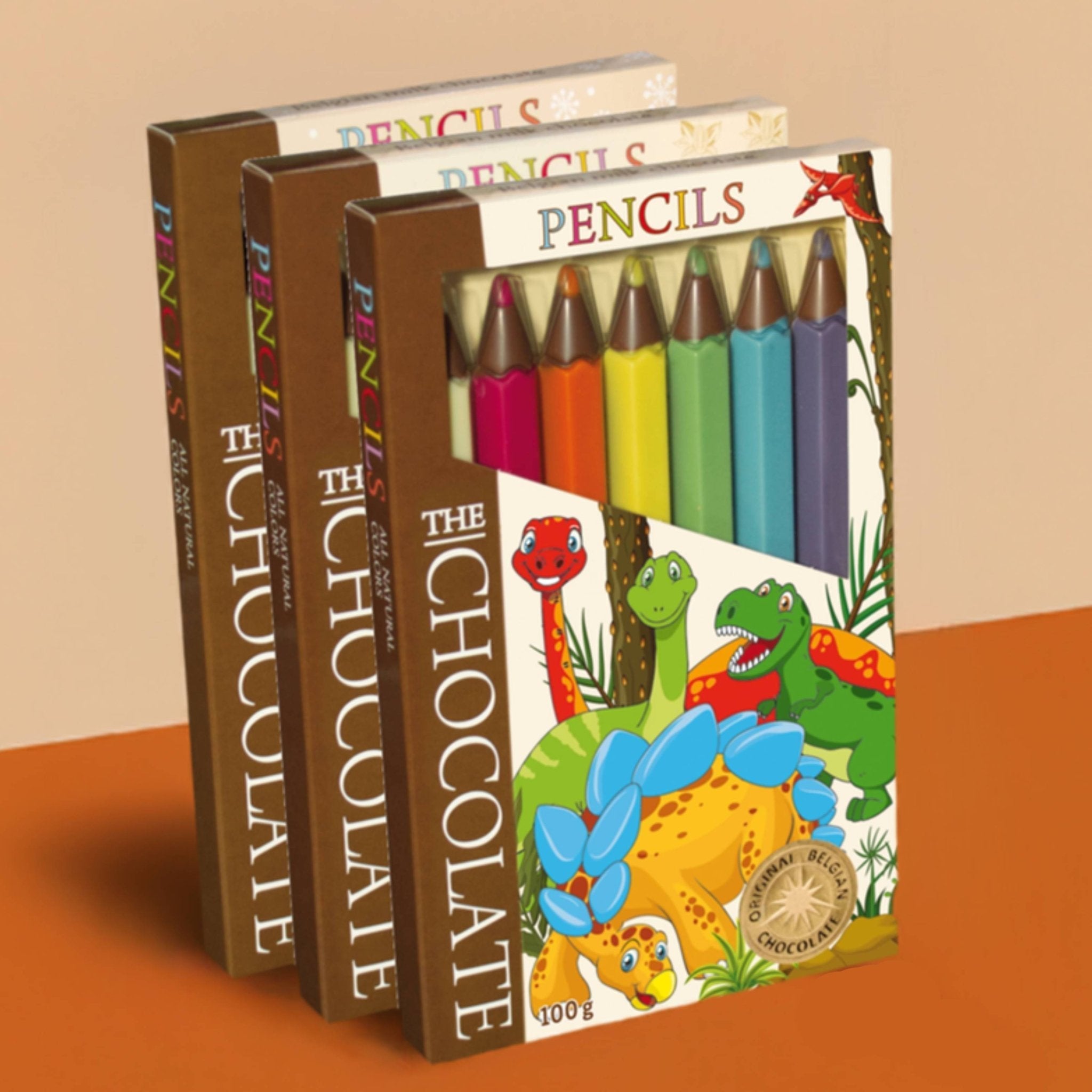 Milk Chocolate Colorful Chocolate Crayon Boxes in a playful jungle-themed package, perfect for delighting children's taste buds and sparking their imagination. Andy Anand Chocolates, All Products, Products, Milk Chocolate.