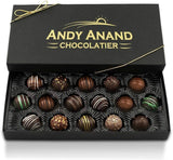 Andy Anand Artisan Dark Chocolate 24 Pc Handmade Truffles Delicious Decadent - Andyanand