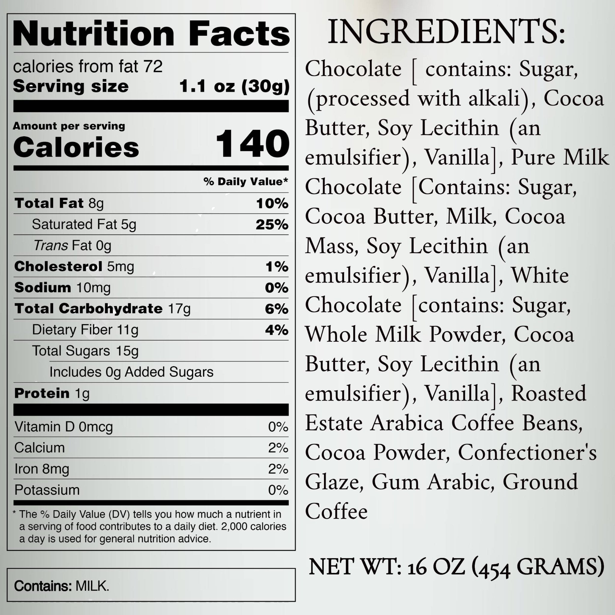 Espresso Coffee Chocolatee Andy Anand Belgian Chocolate coated Espresso Coffee Bridge of 5 Flavors, Delicious, Divine, Delectable - 1 lbs, Decadent Treats: Chocolate Gift Box for Special Occasions - Andyanand