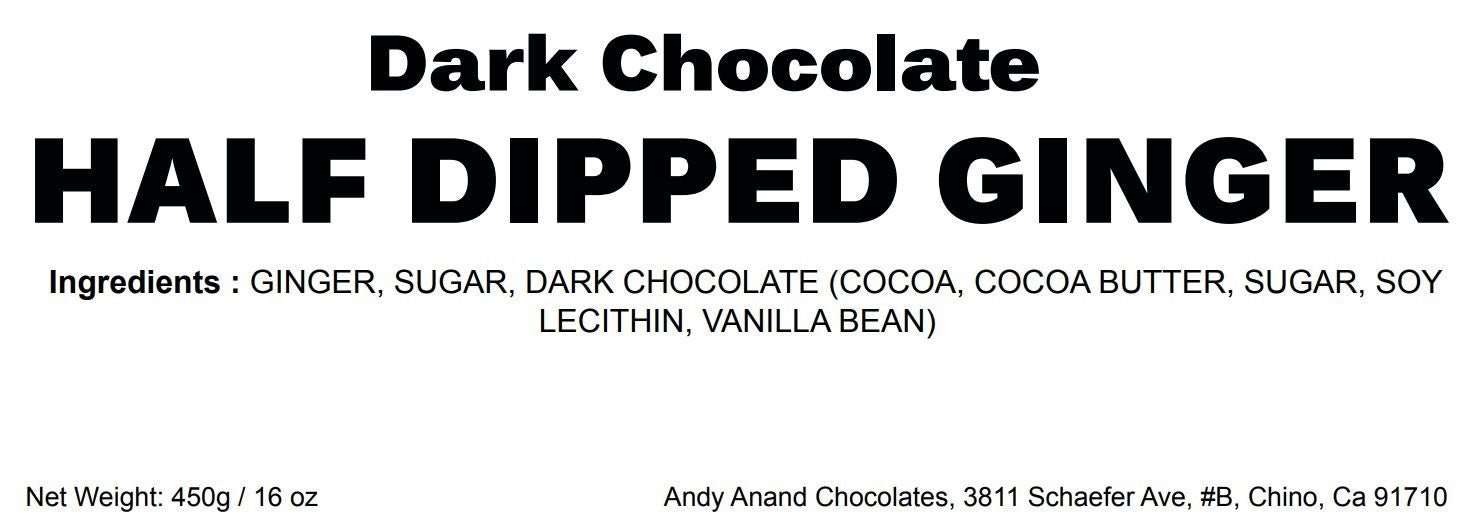 Andy Anand Chocolates Food & Beverages > Desserts & Sweets > Chocolate Andy Anand Dark Chocolate Covered Fresh Ginger, 1 lb – Belgian Dark Chocolate, Bold Sweet & Spicy Flavor, Gourmet Handcrafted Holiday Gift Vegan Belgian Dark Chocolate Ginger 1 lb