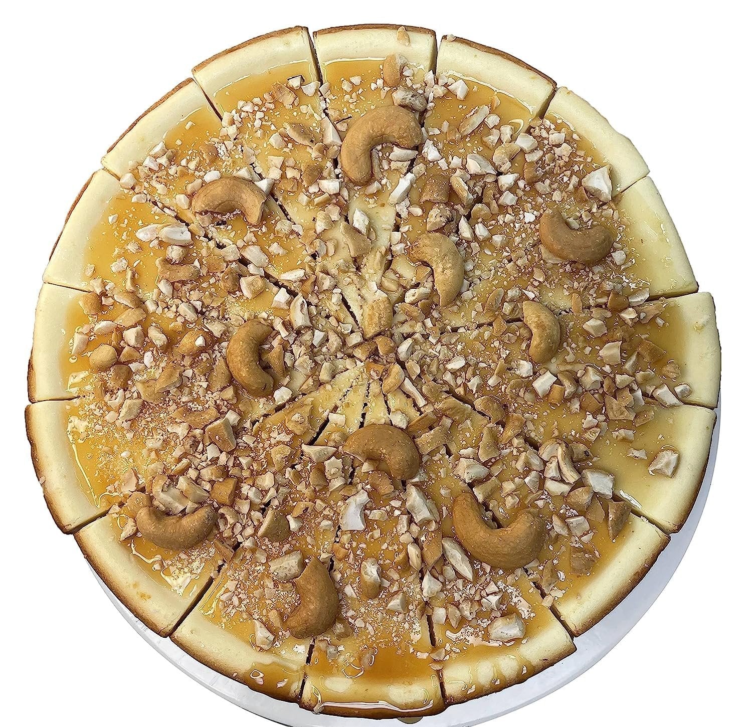 Caramel Cashew CheesecakeAndy Anand Caramel Cashew Cheesecake 9" - Baked Fresh Daily - Delight in Every Bite (2.6 lbs) - Andyanand