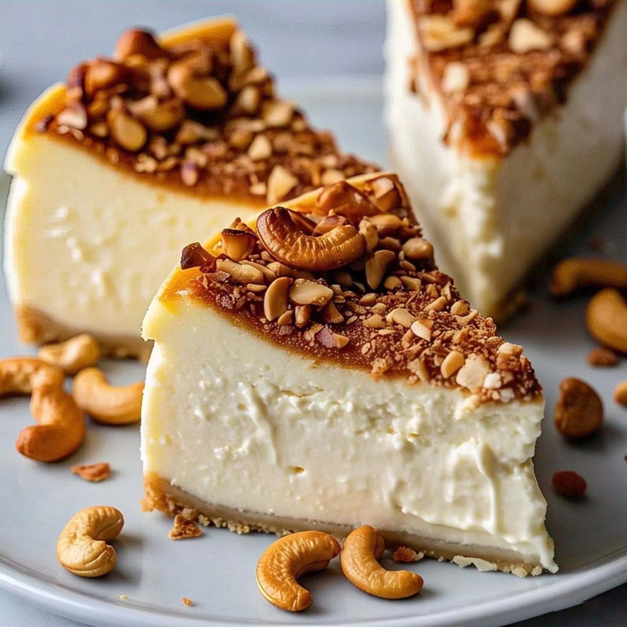 Caramel Cashew Cheesecake Andy Anand Caramel Cashew Cheesecake 9" - No Bake Required - Indulge in Delicious Cheesecakes - Order Now! (2.6 lbs) - Andyanand