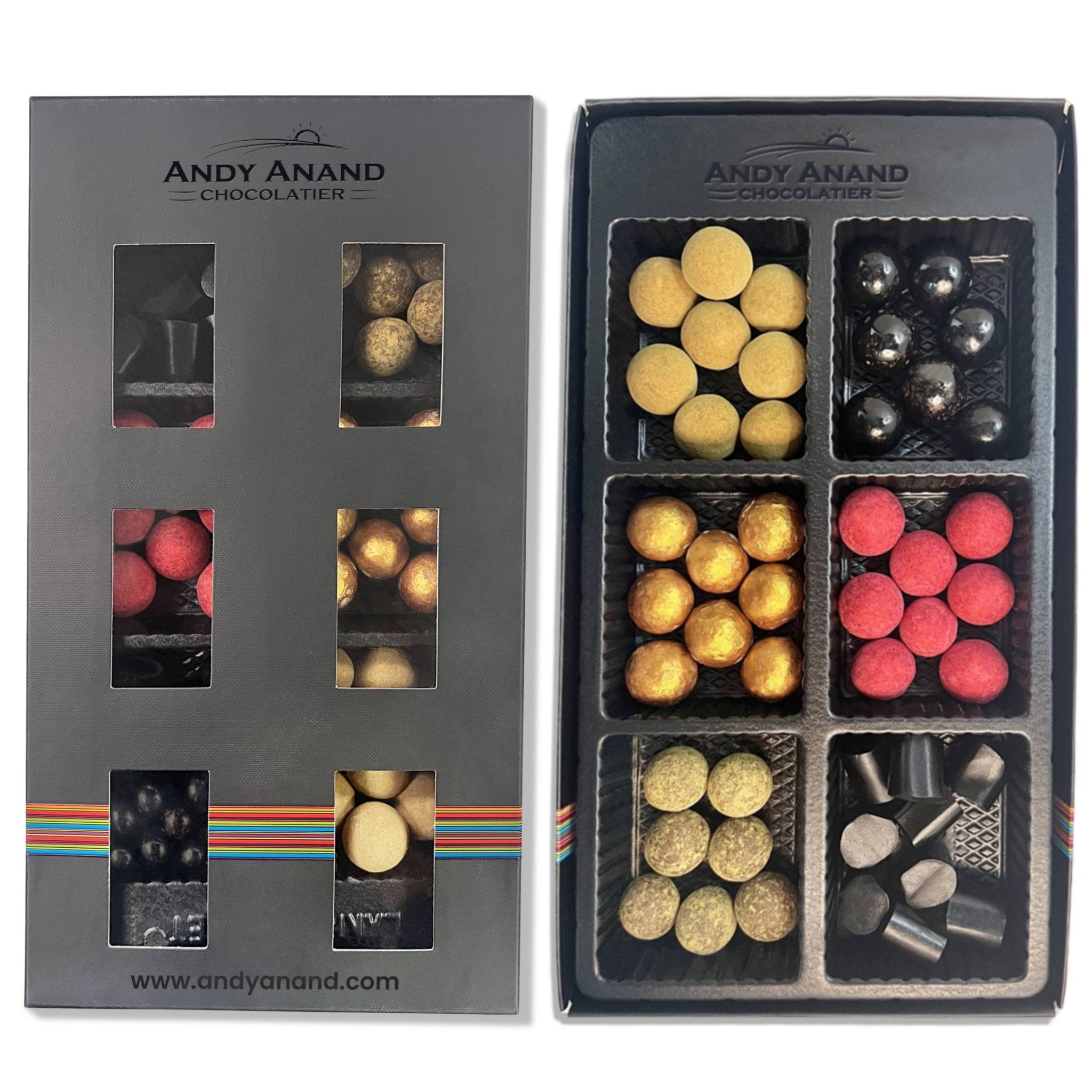 Andy Anand Chocolates Food & Beverages > Desserts & Sweets > Chocolate Andy Anand Chocolate Covered Gourmet Licorice, 6 Flavors, 10.5 oz – Made in Denmark, European Collection, Birthday & Holiday Gift Box Danish Licorice Gift Box 6 Combinations | Nationwide