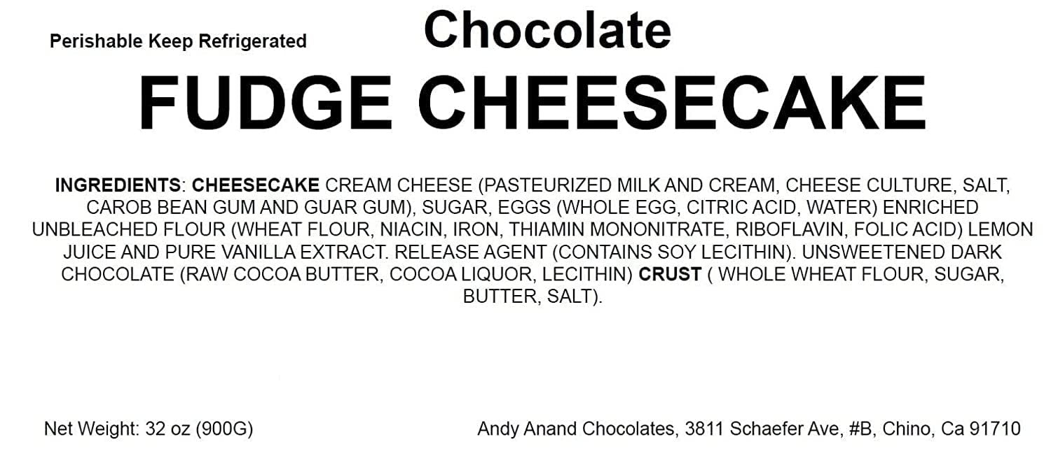 Andy Anand Chocolates Food & Beverages > Desserts & Sweets > Bakery > Cheesecake Andy Anand Chocolate Fudge Cheesecake, 9-Inch, 2 lb – Freshly Baked, Real California Cream Cheese, No Preservatives, Birthday & Holiday Gift Chocolate Fudge Cheesecake 9 inch | Nationwide