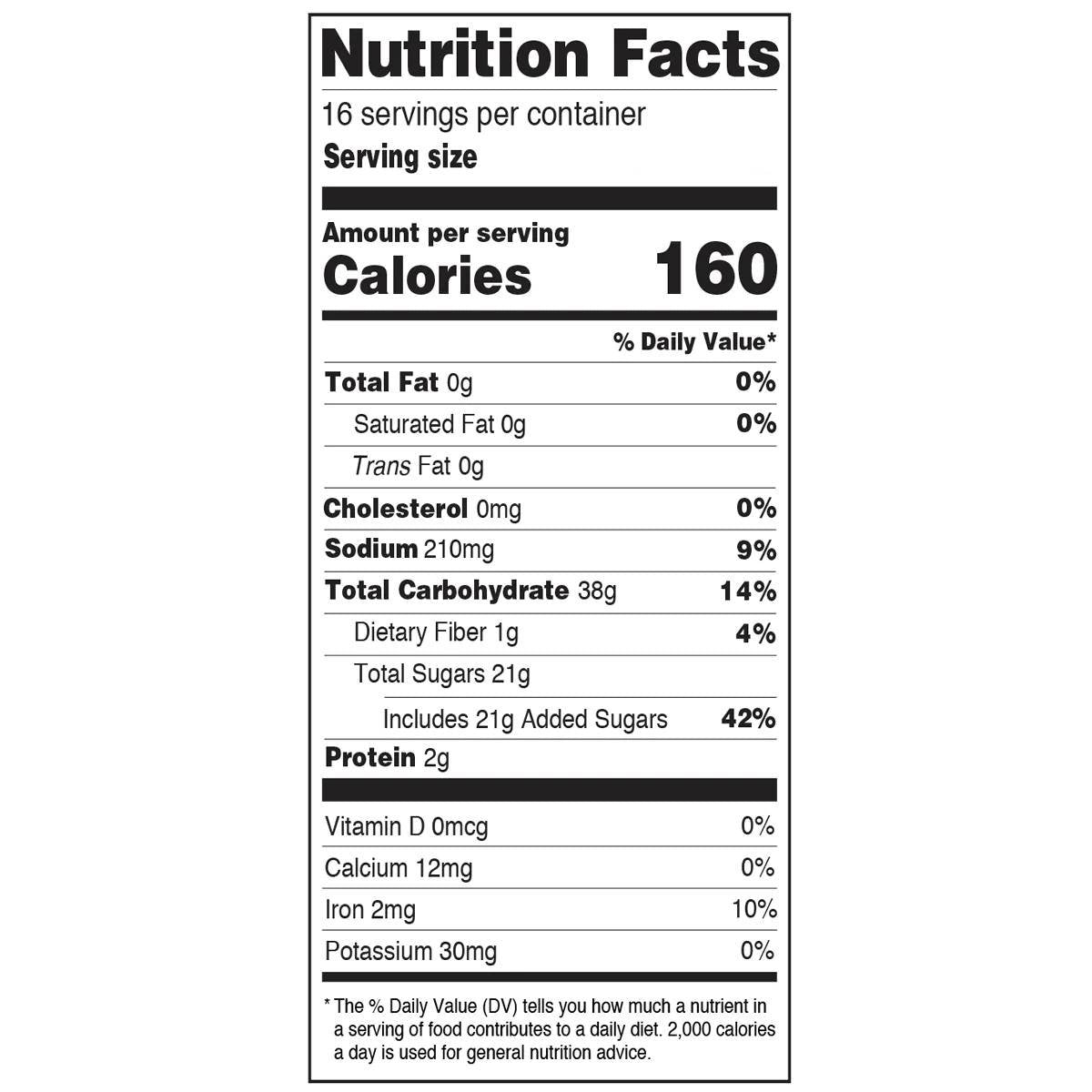 Mango Cake Nutrition facts label for mango cake showing calories, fat, cholesterol, sodium, carbohydrates, sugars, protein, and minerals per serving.
