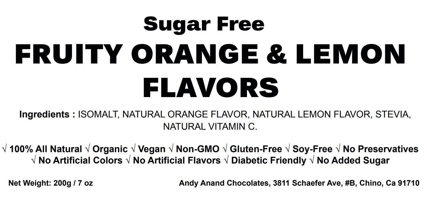 Delectable sugar-free candy featuring natural orange and lemon flavors, Sugar Free Orange & Lemon Hard Candy