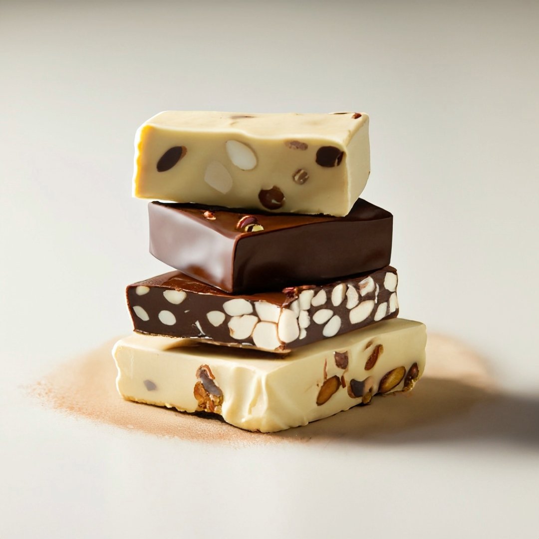 Mixed Nut Nougat with Wildflower Honey - Premium Torrone for Sweet Delights, Deliciously Divine