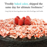 Andy Anand Exquisite 9" Gluten Free Raspberry Chocolate Coconut Cake 9" with Real Chocolate Truffles - 2.8 lbs - Andyanand