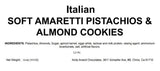 Andy Anand Exquisite Gourmet Italian Soft Amaretti Pistachios, Hazelnut & Almond Cookies Large 13-Piece Gluten-Free Delights! (1 lbs) - Andyanand