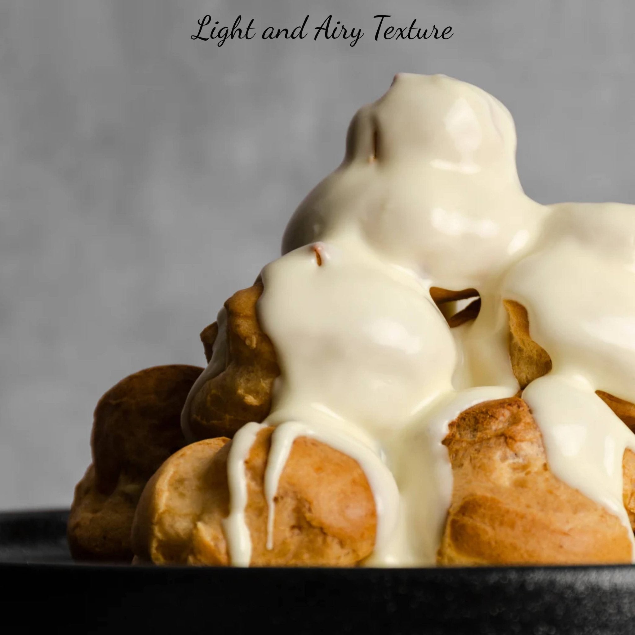 White Chocolate Profiterole with Pistachios French cream puff
