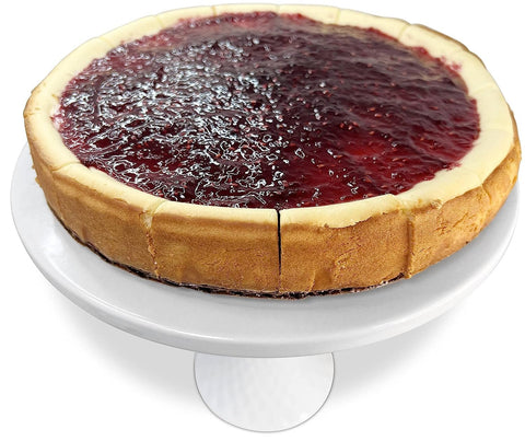 Andy Anand Freshly Baked Traditional Raspberry Cheesecake 9" - Irresistible Dessert (2 lbs) - Andyanand