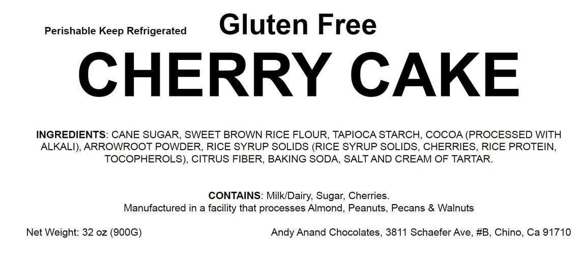 Gluten Free Cherry Cake Delicate Gluten-Free Cherry Cake, a decadent and moist treat made with the finest ingredients. Ideal for those with dietary restrictions. Andy Anand Chocolates, All Products, Products, Gluten Free Cheesecake & Cake.