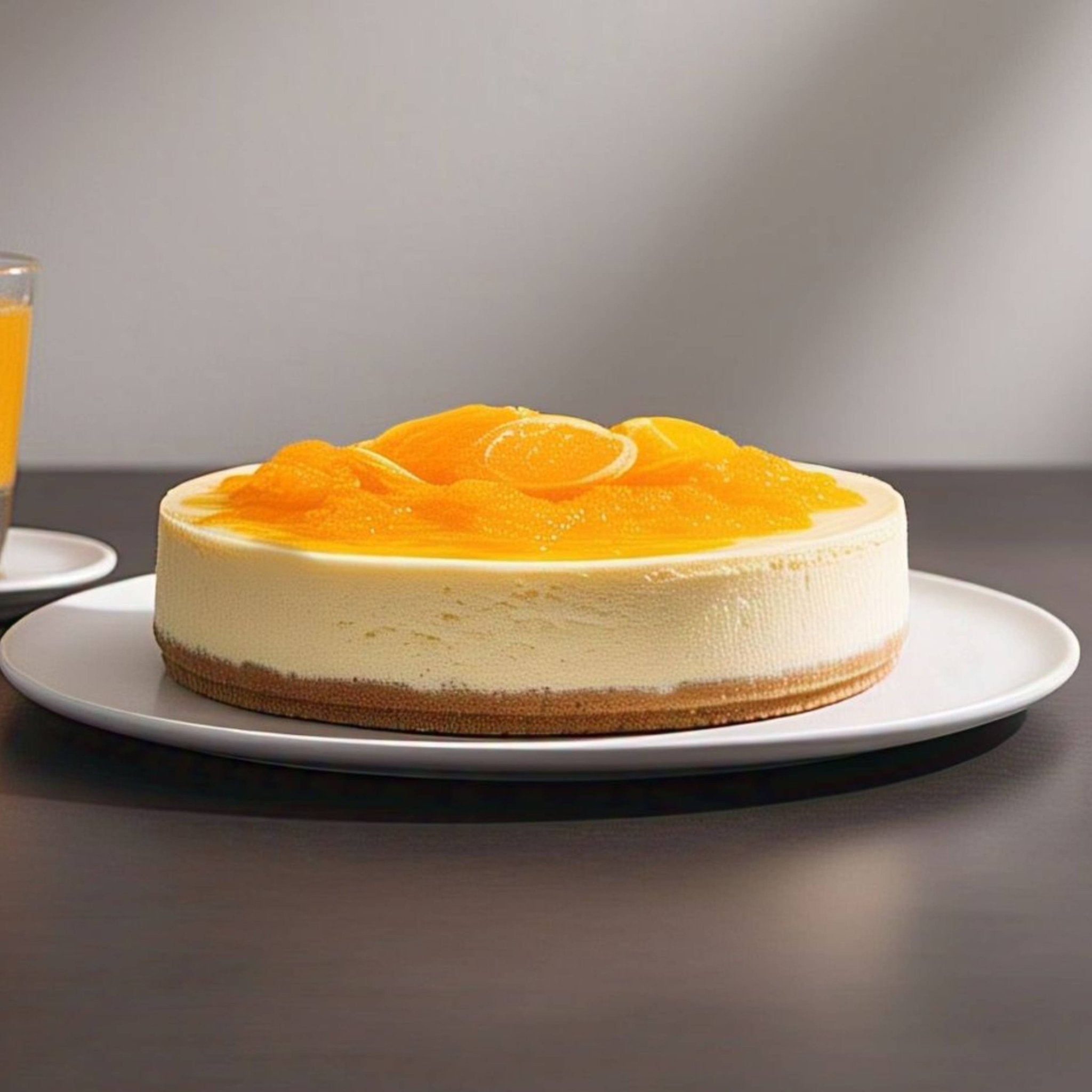 Sugar Free Orange Cheesecake 9" near me - Made In Traditional Way - Amazing-Divine-Decadent, Gluten - Free Desserts (2 lbs)
