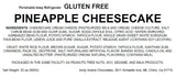 Andy Anand Gluten Free Pineapple Cheesecake 9" - Creamy Delights for Every Occasion (2 lbs) - Andyanand