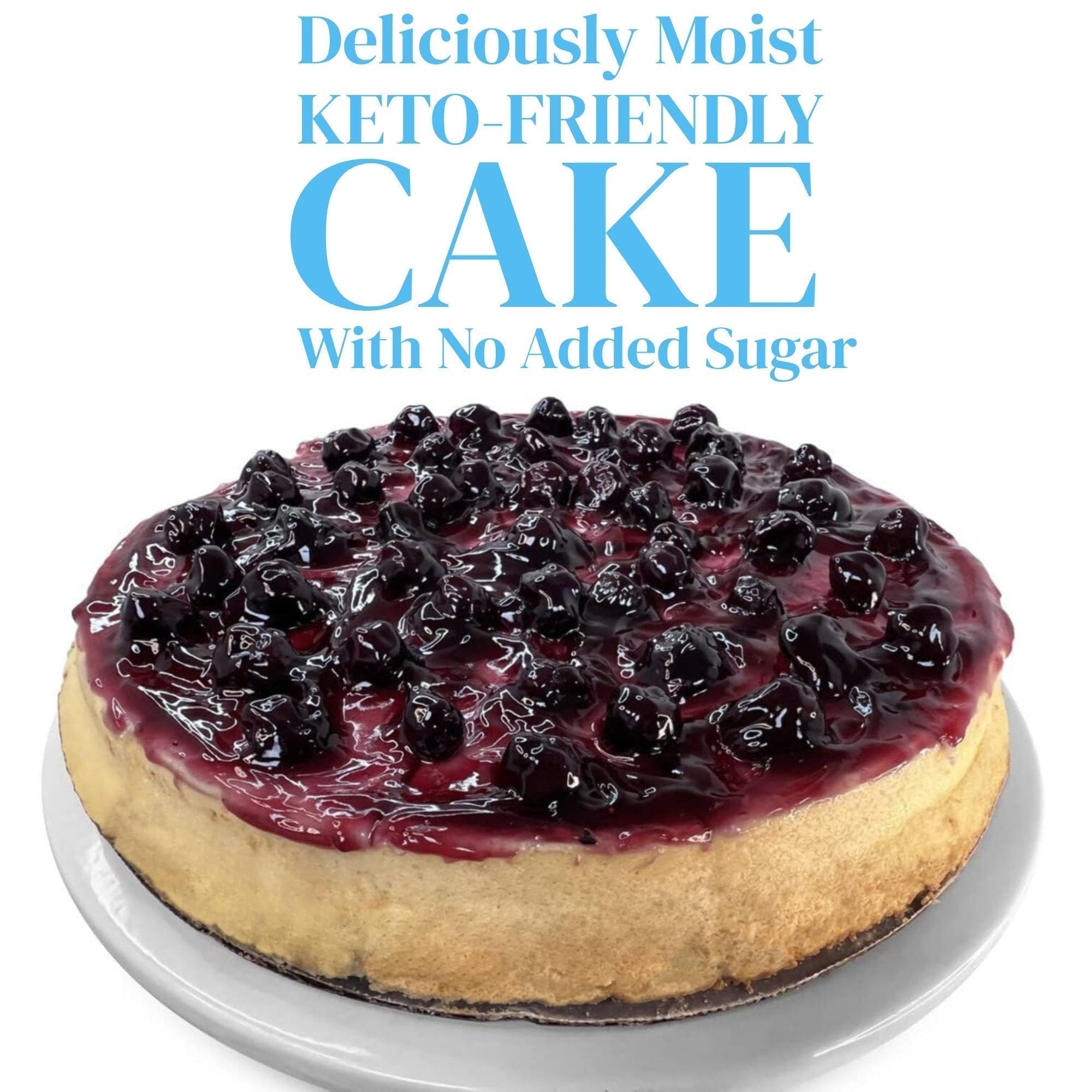 Sugar Free Keto Cake Sugar Free Blueberry Cake 9" - Amazing-Decadent Hand Made Cake with Sugar Free (2 lbs)