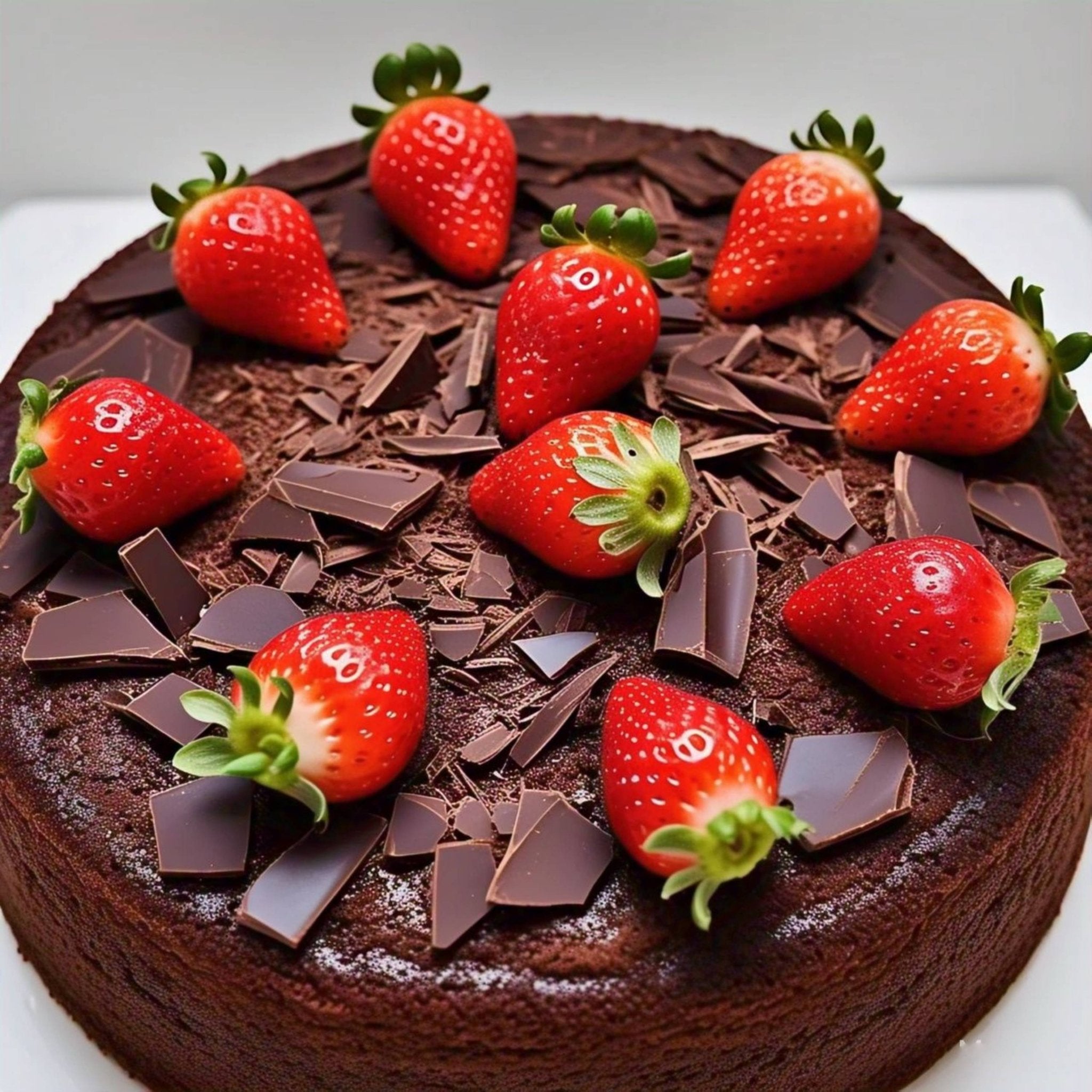 Gluten Free Chocolate Strawberry Cake Andy Anand Keto Fresh Baked Gourmet Chocolate Strawberry Cake 9" - No Added Sugar For Diabetic Cake - Perfect for keto dessert lovers (2 lbs) - Andyanand