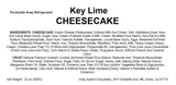 Andy Anand Key Lime Cheesecake 9" Fresh Made Divine Cheesecake Delights (2 Lbs) - Andyanand