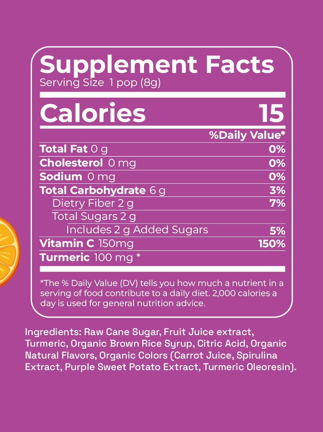 Vitamin C Low Calorie Lollipops  Enriched, Fruit Flavors, 8.8 oz