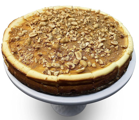 Andy Anand Peanut Cheesecake with Crunchy Bits of Peanuts, 9" - Indulge in Heavenly Cheesecake (2 lbs) - Andyanand