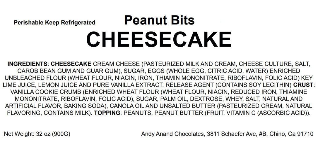 Andy Anand Chocolates Food & Beverages > Desserts & Sweets > Bakery > Cheesecake Andy Anand Gluten-Free Peanut Butter Cheesecake, 9-Inch, 2 lb – Freshly Baked, California Cream Cheese & Vanilla, Birthday & Holiday Gift Peanut Cheesecake 9 inch 2 lb | Nationwide