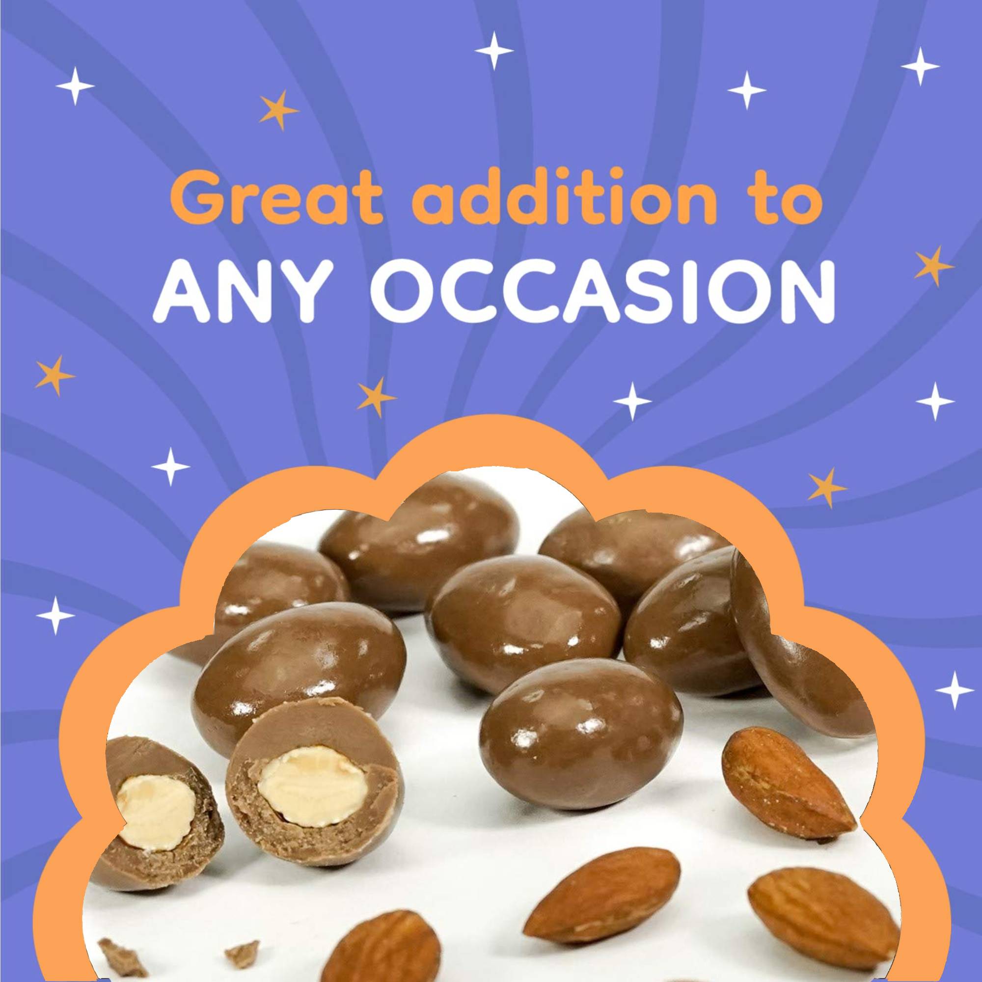 California Almond Chocolate Andy Anand Premium California Almonds covered with Gourmet Chocolate - Andyanand